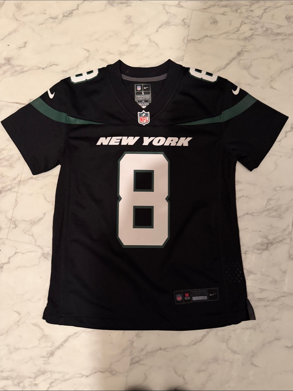NFL Black New York #8 Women's Football Jersey